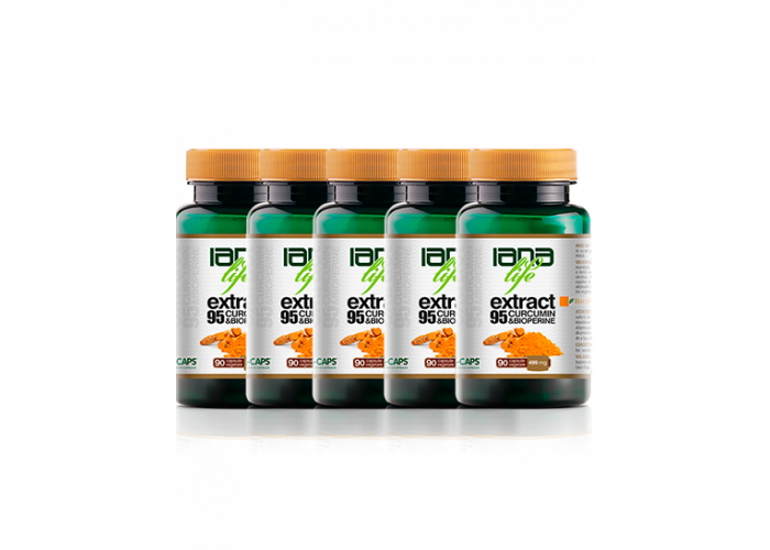 Pachet 5 cutii Extract95 Curcumin cu Bioperine (Piper Negru)